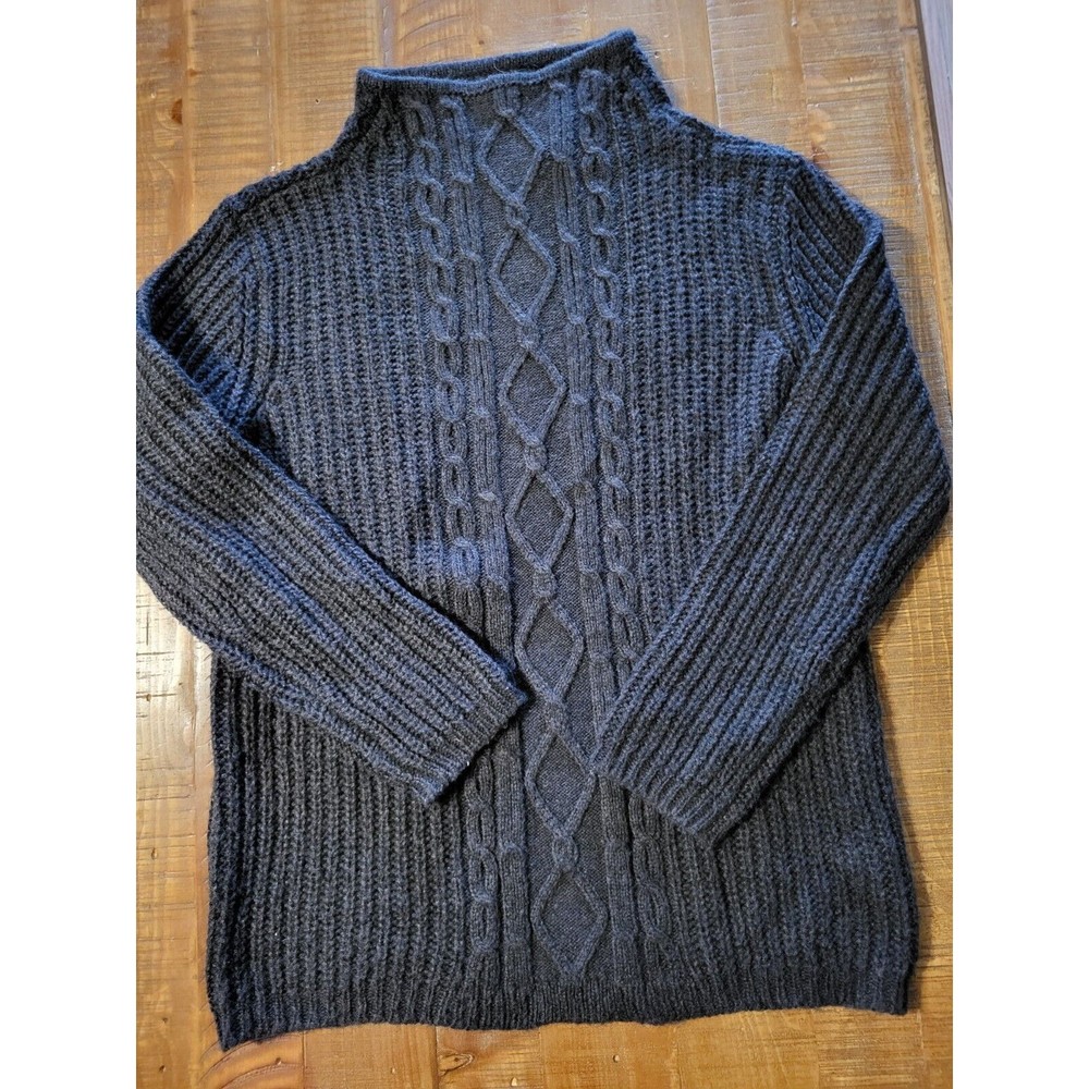 Villager Sport Liz Claiborne Size S Acrylic Wool Mohair Blend Brown Sweater
